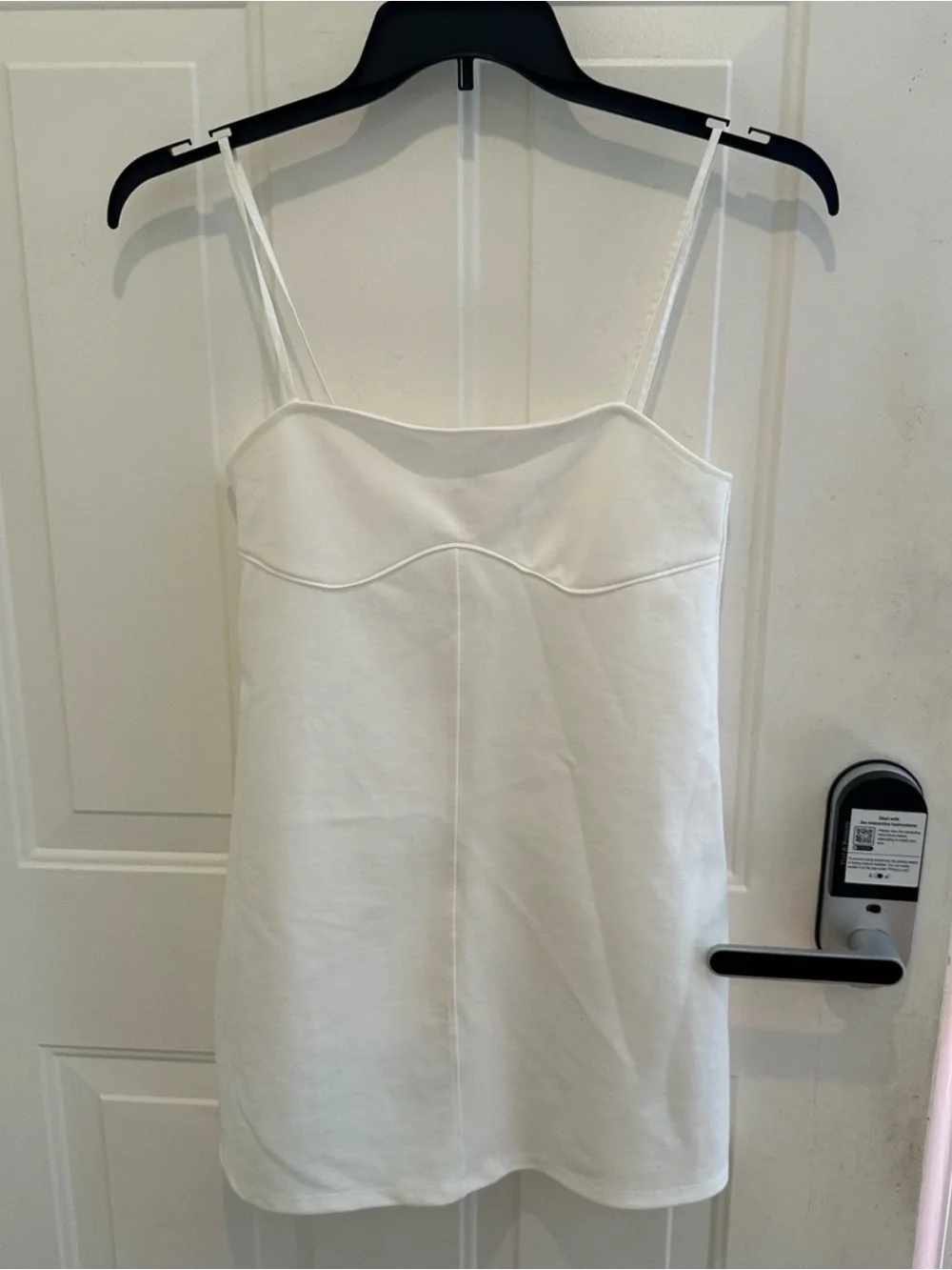 Zara White Spaghetti-Strap Mini Dress